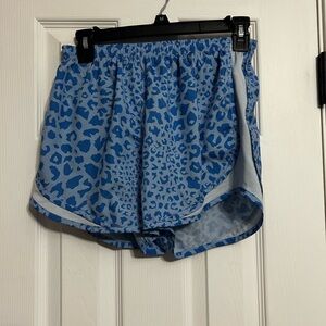 Nike Blue Animal Print Women's Athletic Shorts